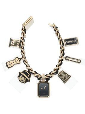 Chanel Premier Charm Couture M Watch Leather Black